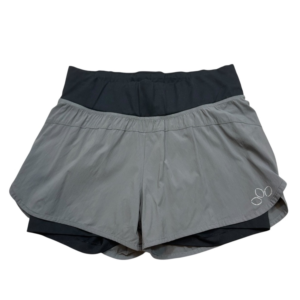 Women’s REI Fully Lined Athletic Shorts Grey and Black Size Small
